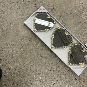 Wall jeweled mirror decor set